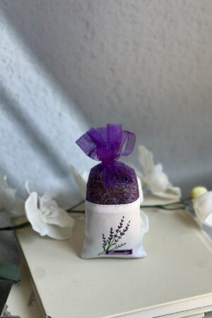 Saculet mare cu imprimeu de lavanda